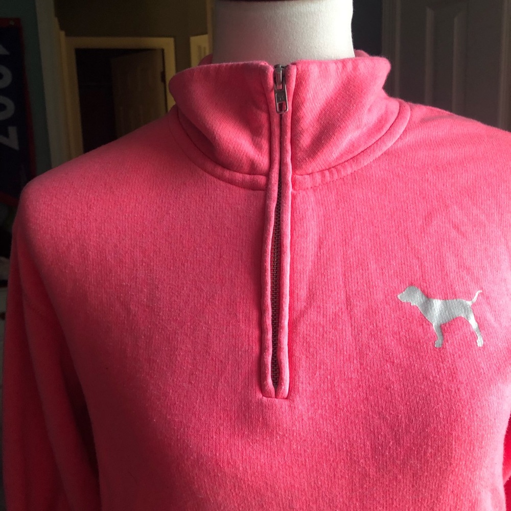 PINK 3 quarter zip pull over